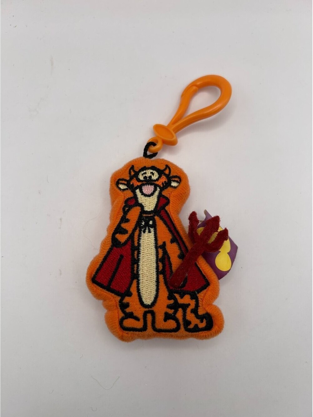 Disney Tigger Halloween Devil Plush Clip Trick Or Treat Orange Keychain Toy Pooh